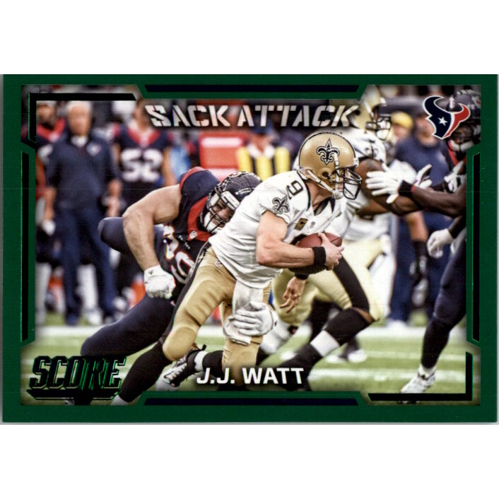 2016 Score Sack Attack Green #3 J.J. Watt