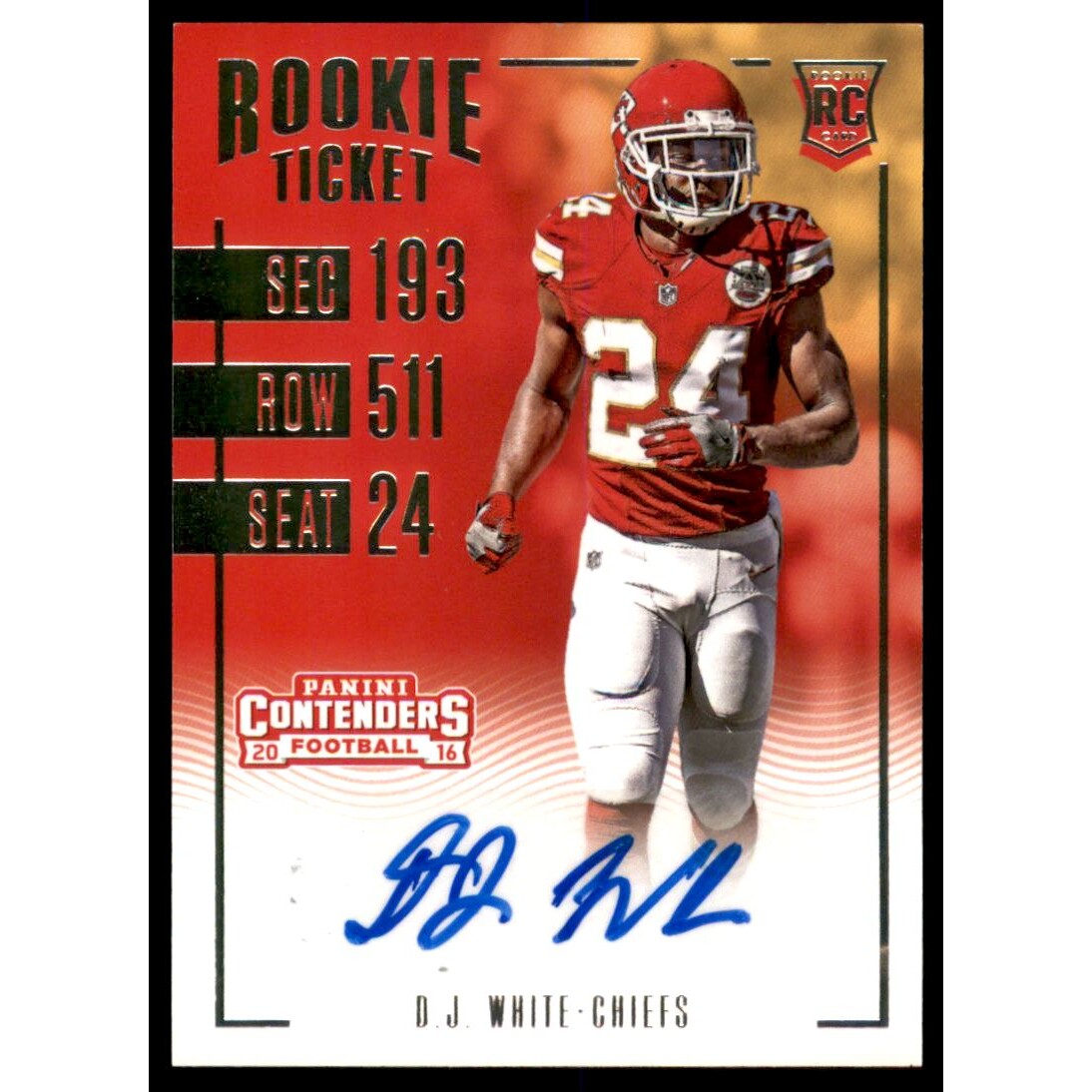 2016 Panini Contenders #220 D.J. White AU RC