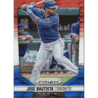2014 Panini Prizm Prizms Red White and Blue Pulsar #98 Jose Bautista