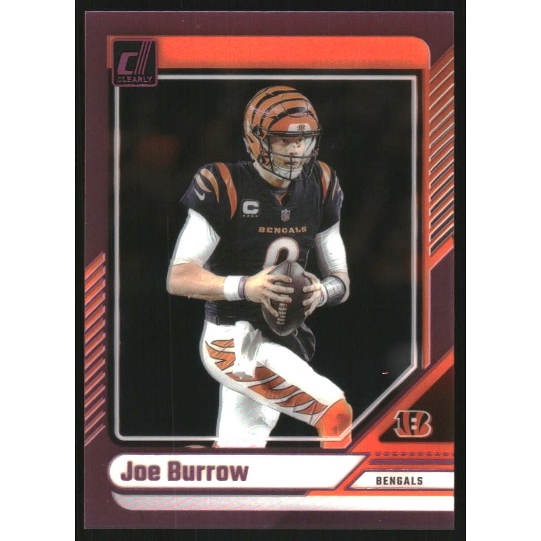 2024 Clearly Donruss Pink #12 Joe Burrow. rookie card picture