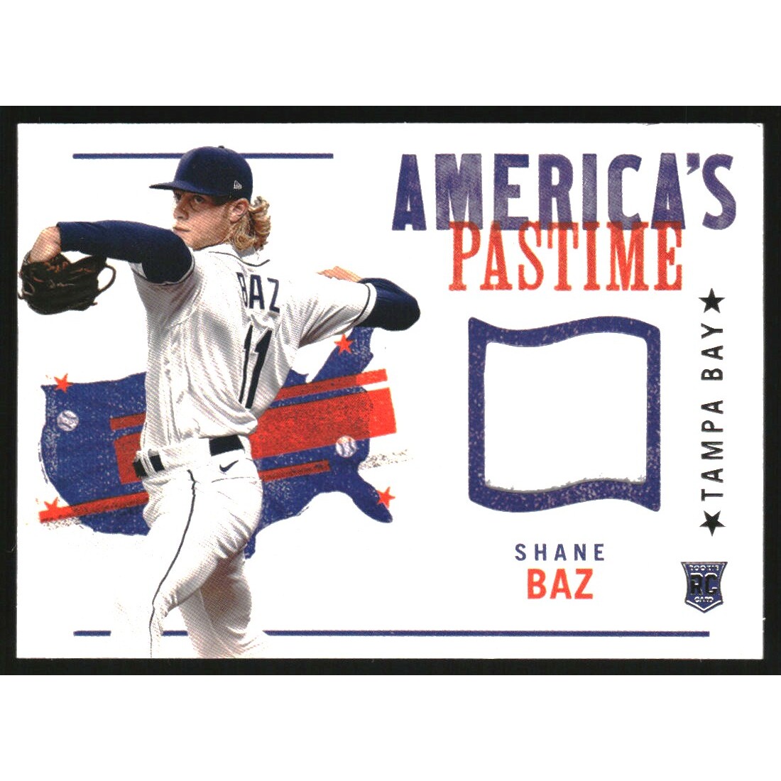 2022 Panini Chronicles America's Pastime Swatches #4 Shane Baz. rookie card picture