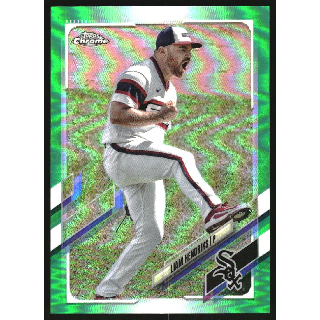2021 Topps Chrome Update Green Refractors #USC87 Liam Hendriks. rookie card picture