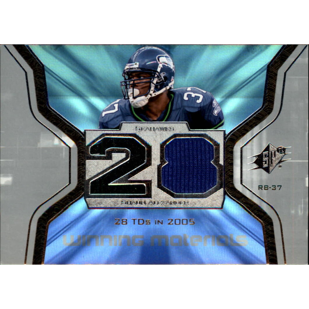 2007 SPx Winning Materials Stat #WMSSA Shaun Alexander