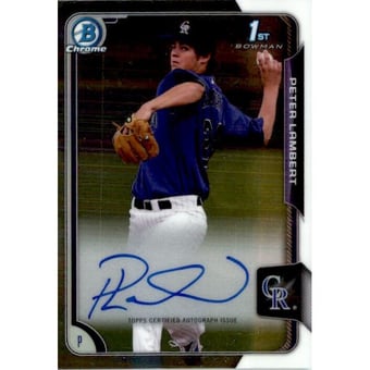 2015 Bowman Chrome Draft Draft Pick Autographs #BCAPL Peter Lambert