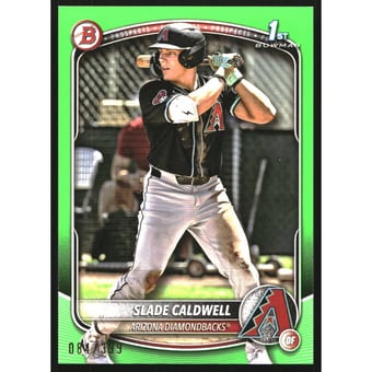 2025 Bowman Prospects Neon Green #BP21 Slade Caldwell