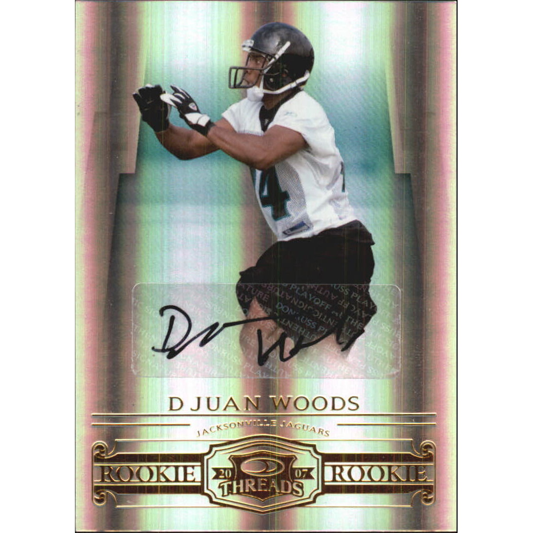 2007 Donruss Threads #248 D'Juan Woods AU/456 RC