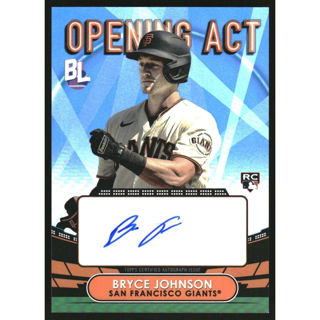 2023 Topps Big League Opening Act Autographs #OAABJ Bryce Johnson. rookie card picture