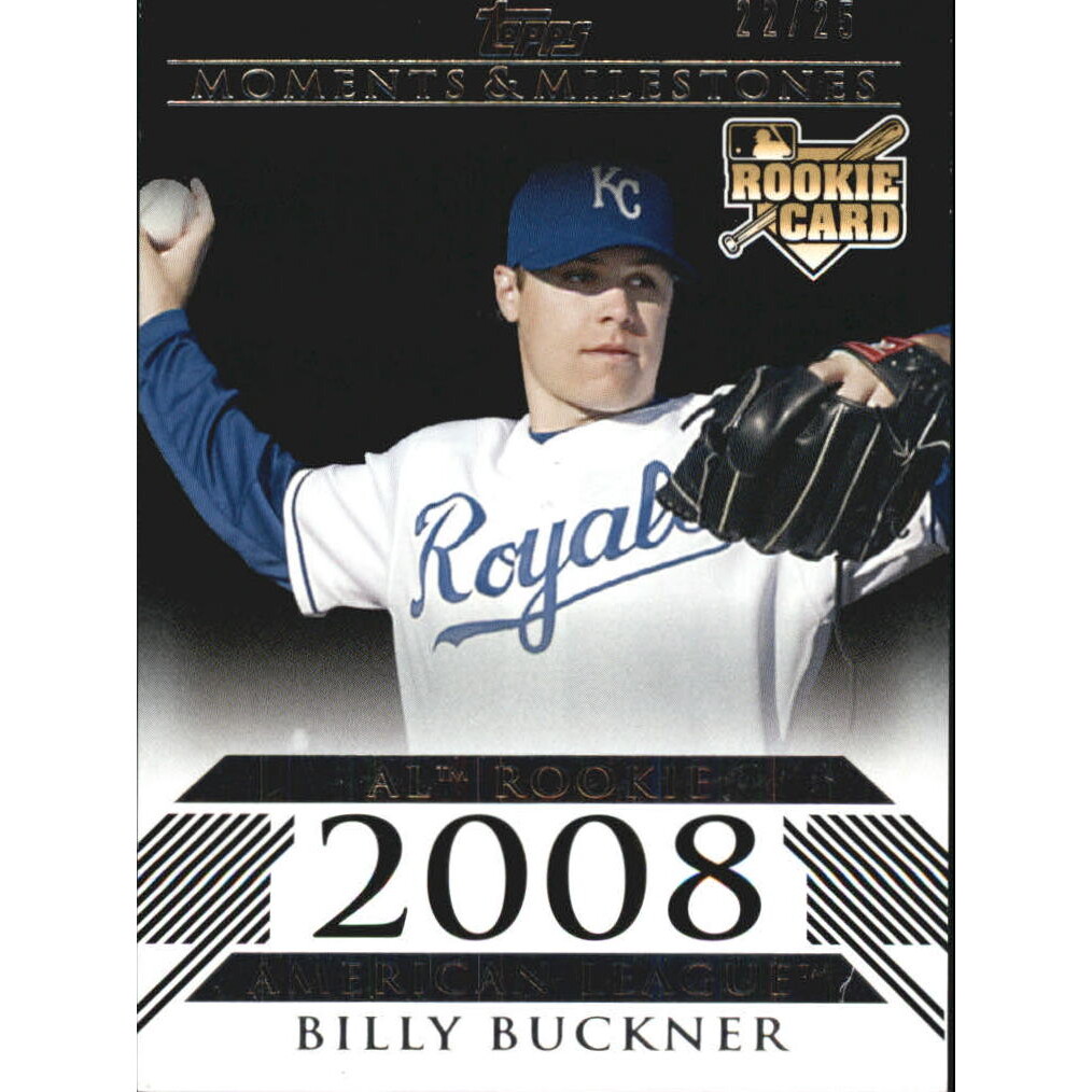 2008 Topps Moments and Milestones Black #156 Billy Buckner. rookie card picture