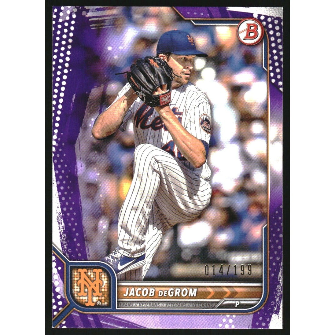 2022 Bowman Purple Pattern #7 Jacob deGrom