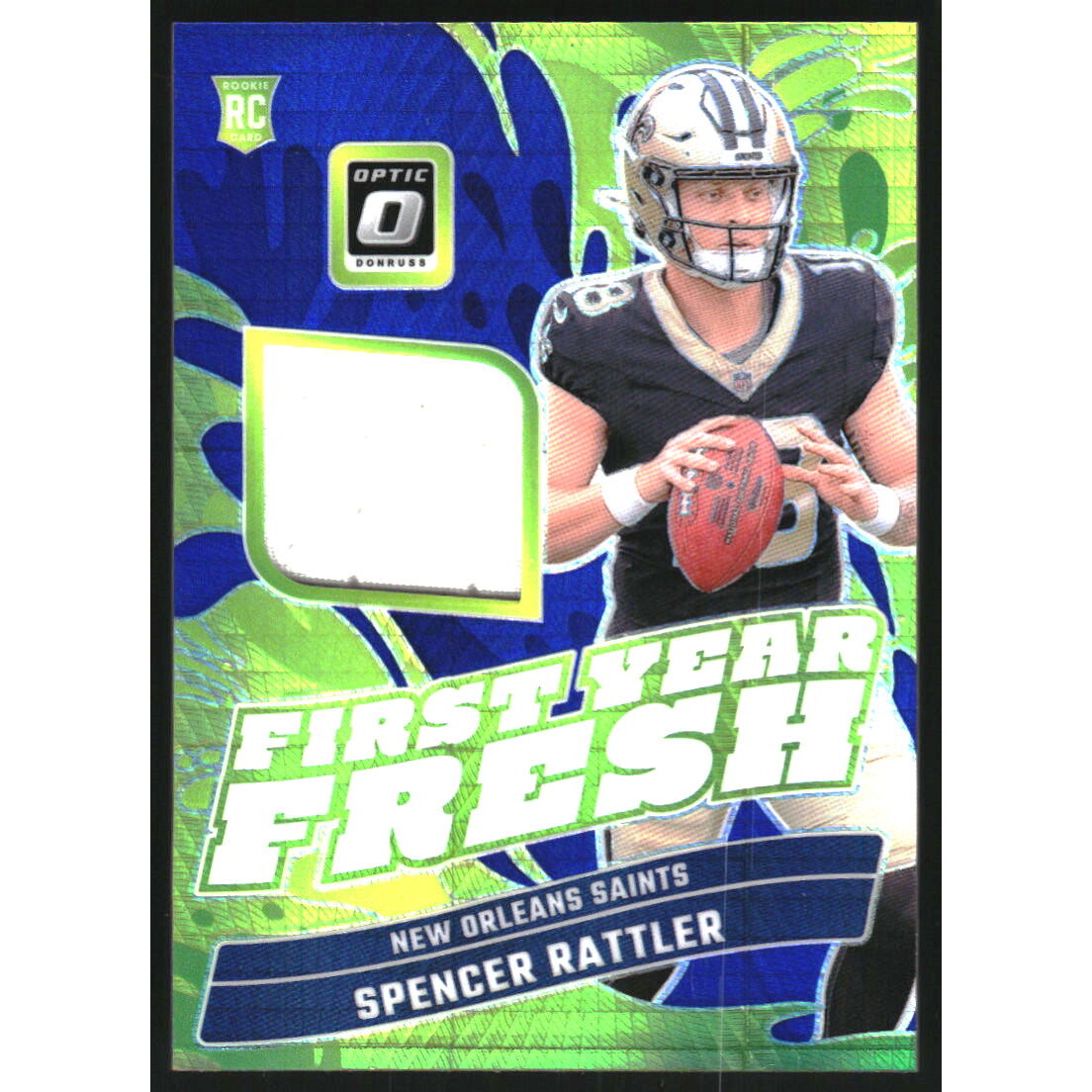 2024 Donruss Optic First Year Fresh Jerseys Blue Hyper #37 Spencer Rattler