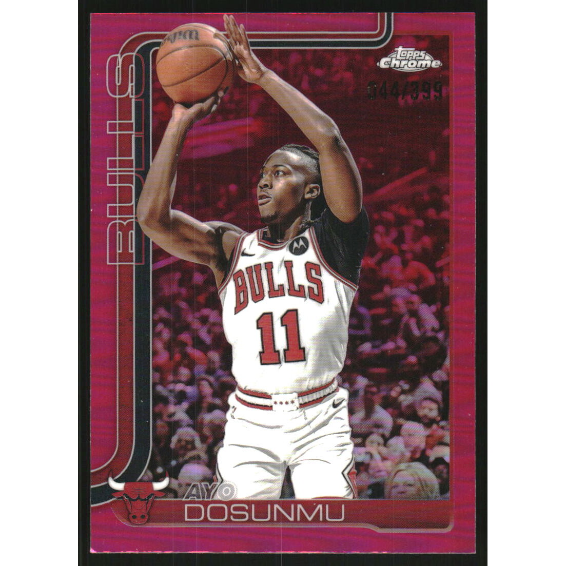 2025-26 Topps Chrome Magenta Refractors #95 Ayo Dosunmu