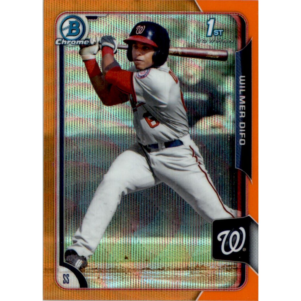 2015 Bowman Chrome Prospects Orange Wave Refractors #BCP241 Wilmer Difo