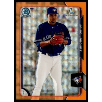 2015 Bowman Chrome Prospects Orange Wave Refractors #BCP94 Jairo Labourt