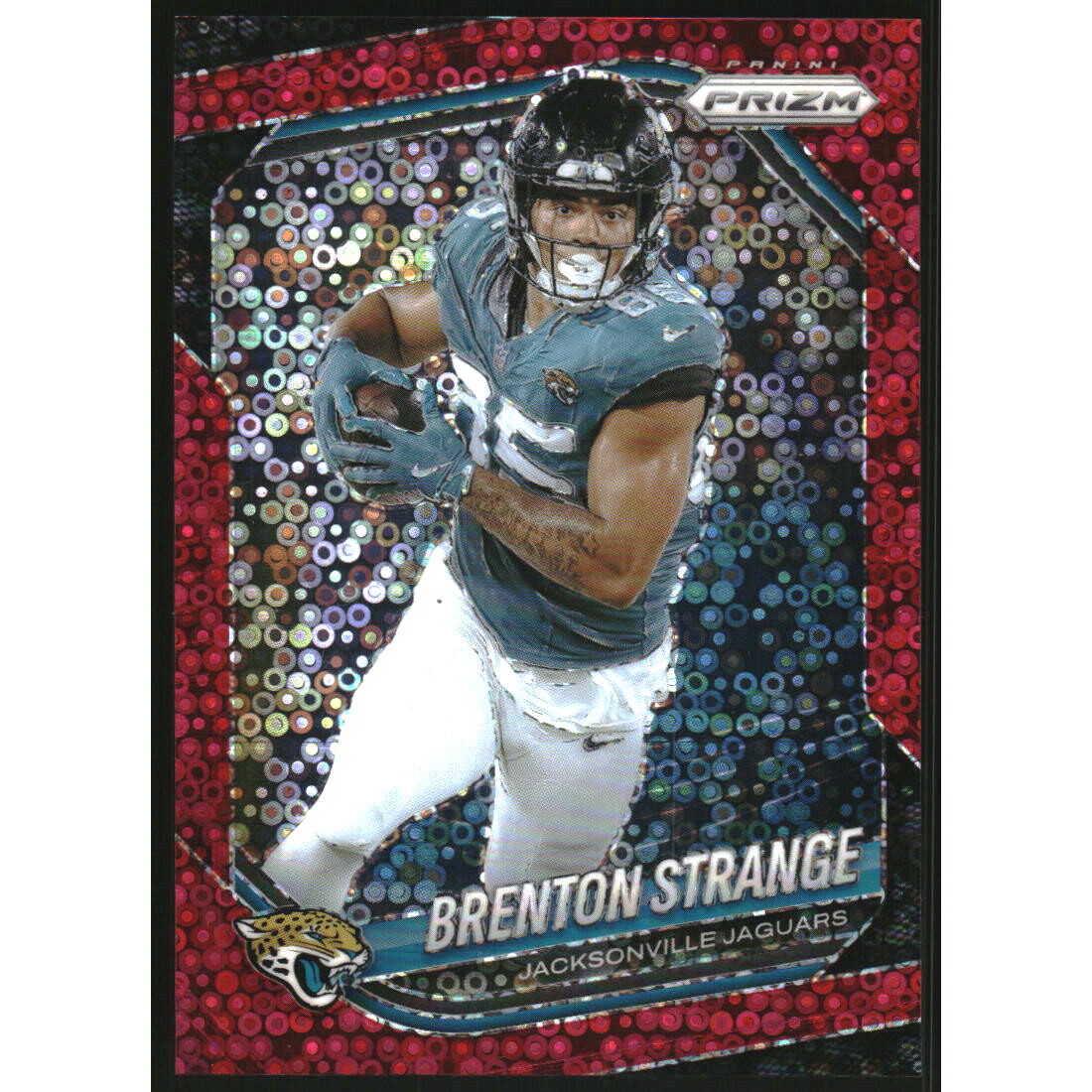 2025 Panini Prizm Prizms No Huddle Red #136 Brenton Strange
