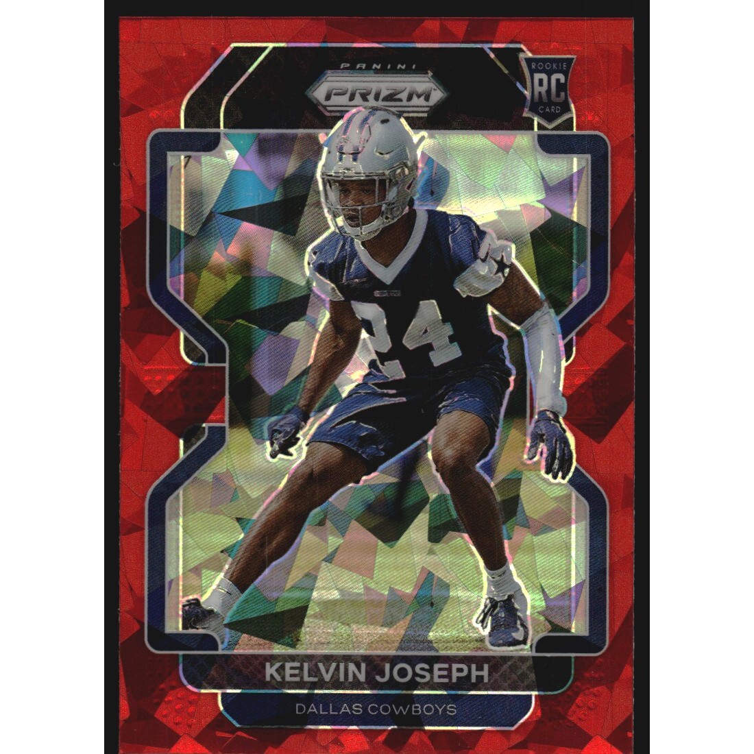 2021 Panini Prizm Prizms Red Ice #385 Kelvin Joseph