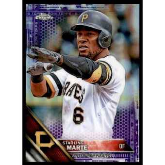 2016 Topps Chrome Purple Refractors #115 Starling Marte