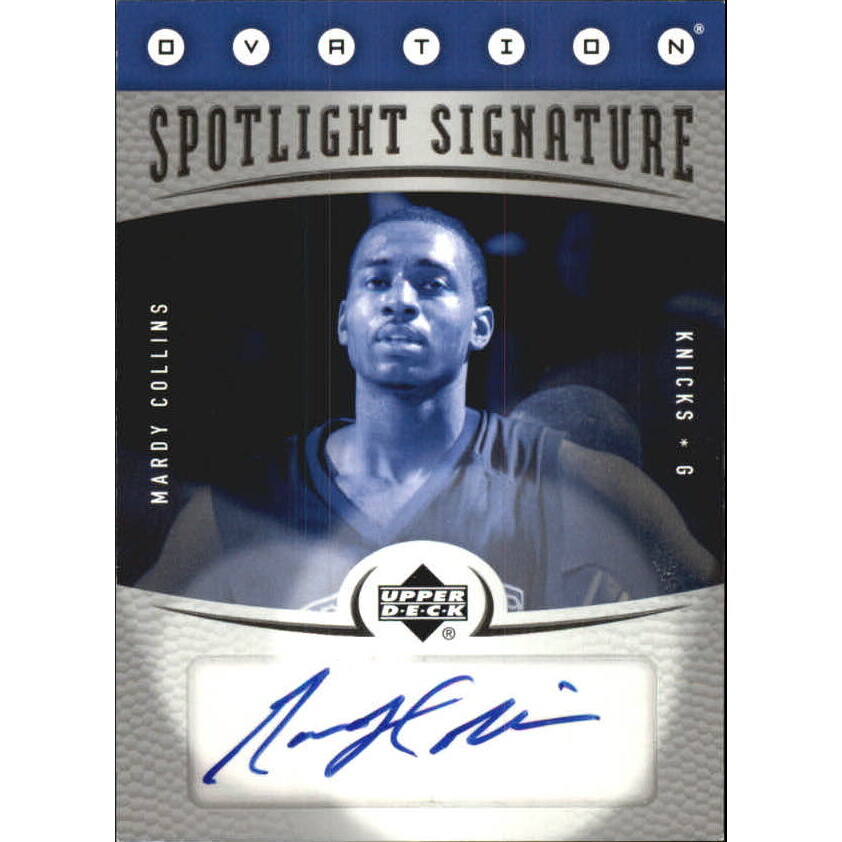 2006-07 Upper Deck Ovation Spotlight Signature #MC Mardy Collins 2006-07 Upper Deck Ovation Spotlight Signature #MC Mardy Collins