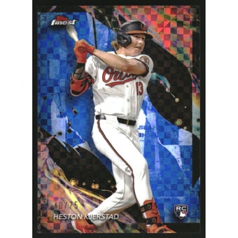 2024 Finest Blue Checkerboard Refractors #139 Heston Kjerstad