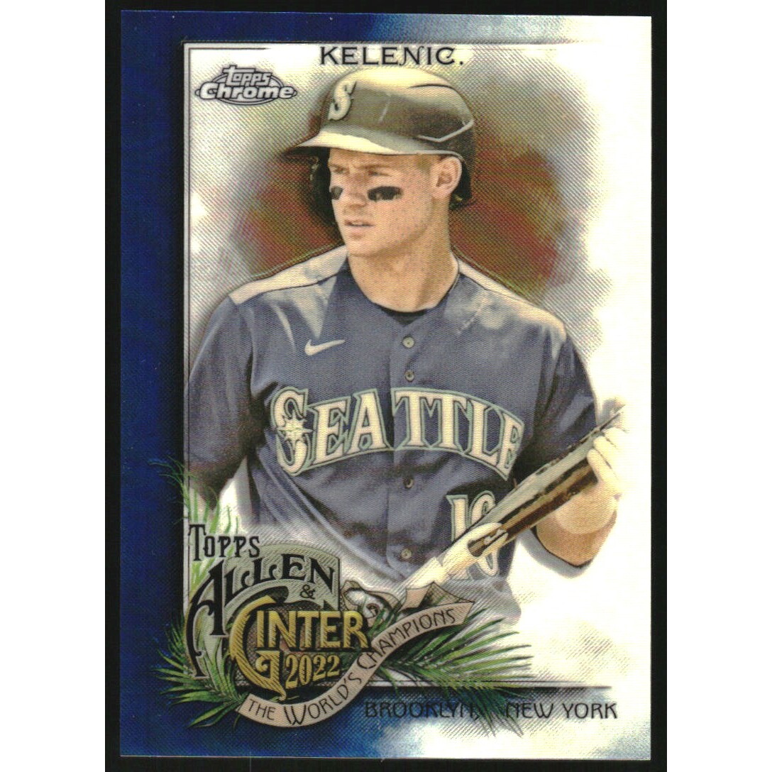 2022 Topps Allen and Ginter Chrome Blue Refractors #36 Jarred Kelenic