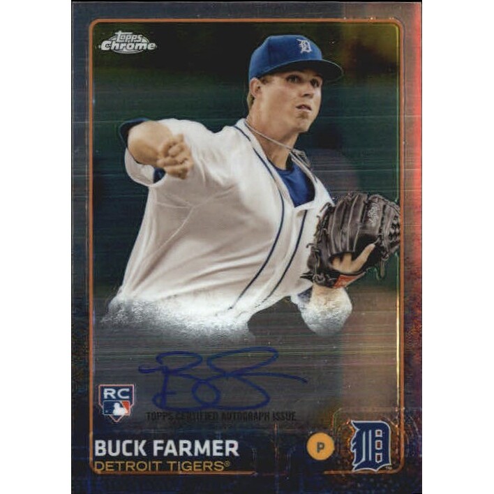 2015 Topps Chrome Rookie Autographs #ARBFR Buck Farmer. rookie card picture
