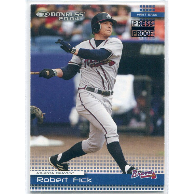 2004 Donruss Press Proofs Black #234 Robert Fick. rookie card picture