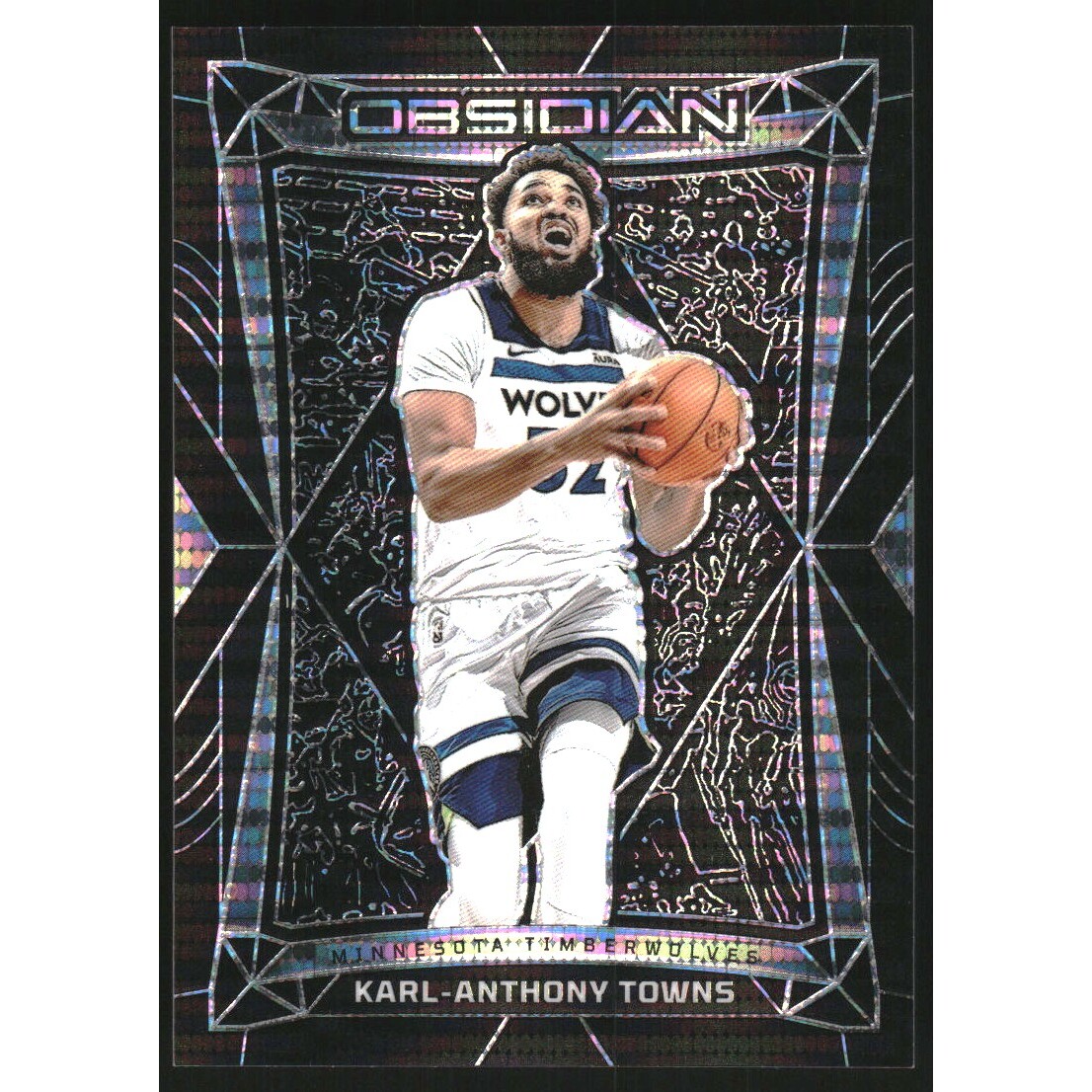 2023-24 Panini Obsidian Electric Etch International #62 Karl-Anthony Towns