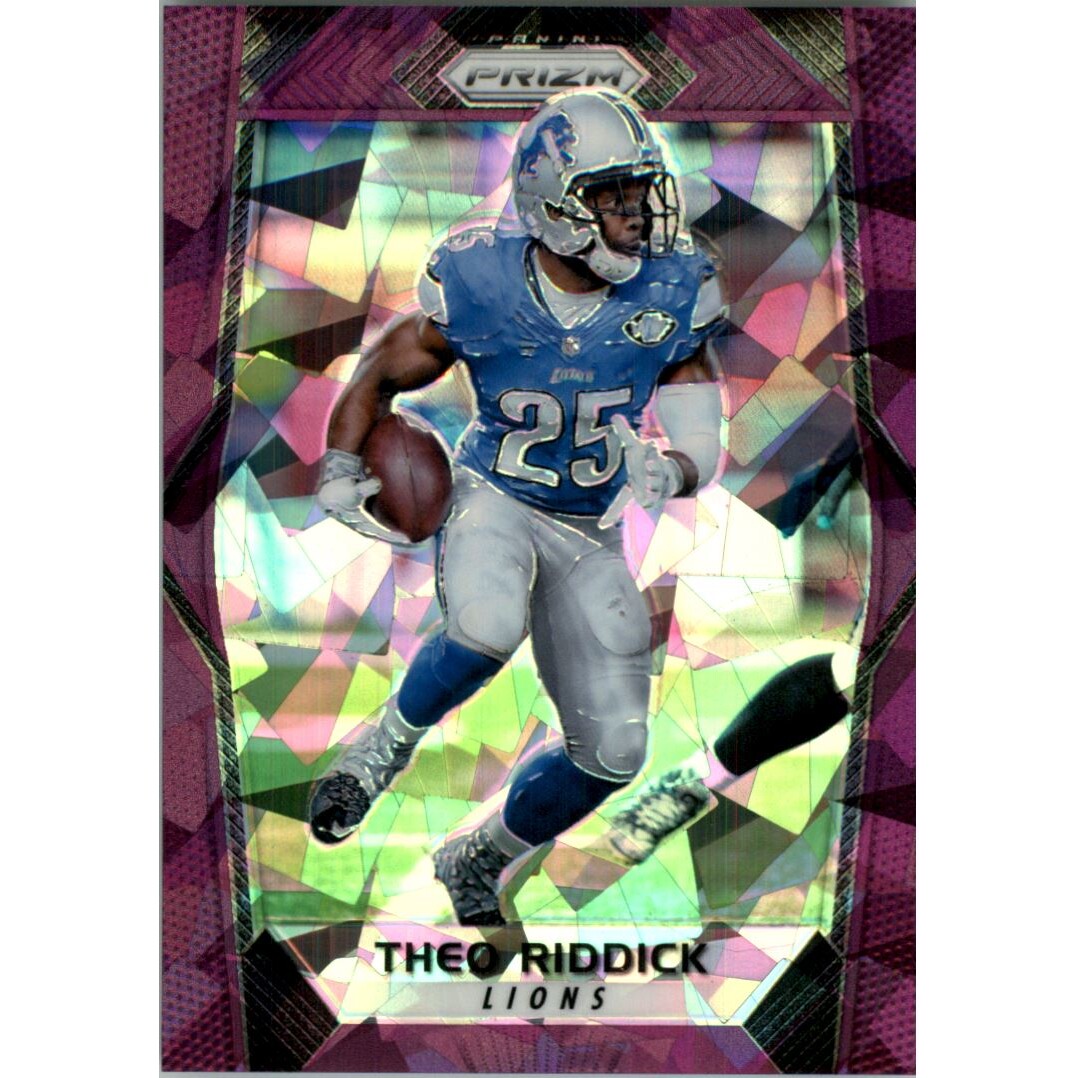 2017 Panini Prizm Prizms Purple Crystals #148 Theo Riddick. rookie card picture