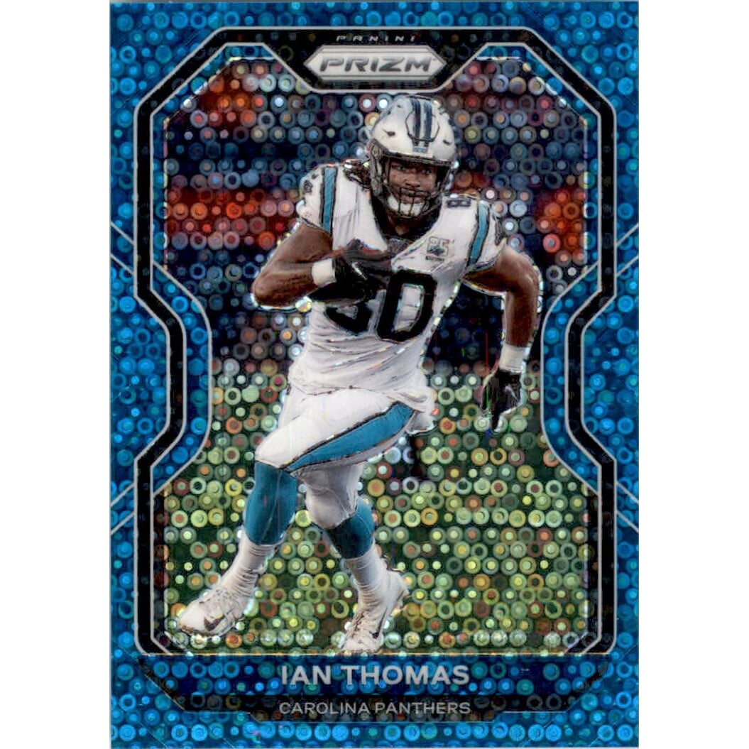 2020 Panini Prizm Prizms No Huddle Blue #238 Ian Thomas. rookie card picture