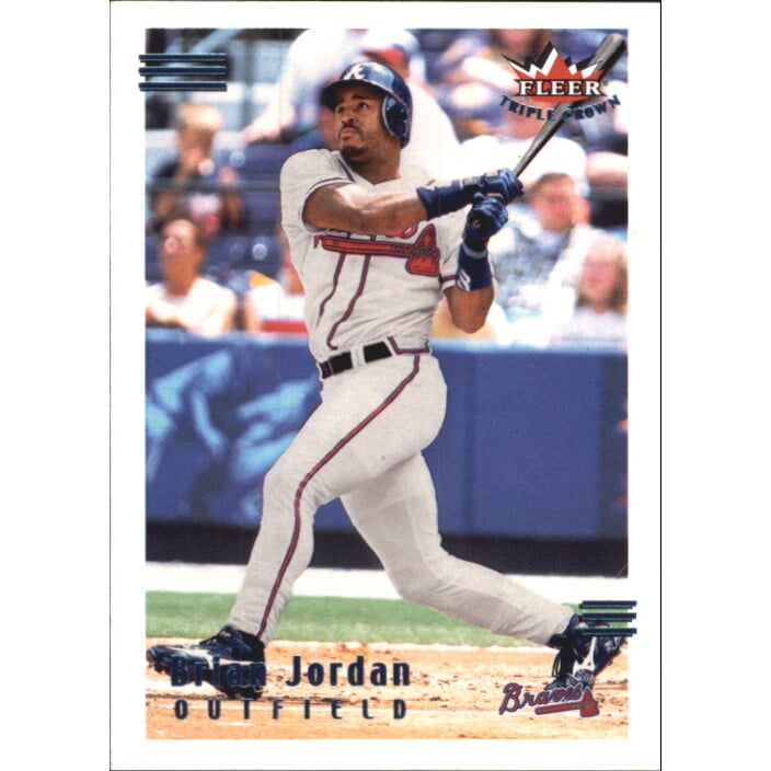2002 Fleer Triple Crown RBI Parallel #152 Brian Jordan/97. rookie card picture