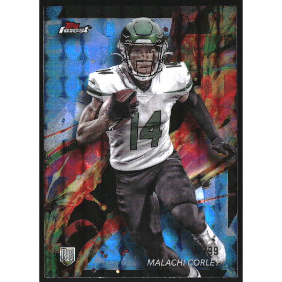 2024 Finest Blue Geometric Refractors #93 Malachi Corley