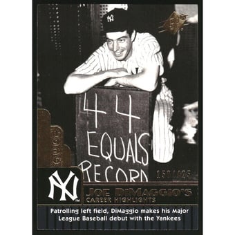 2009 SPx Joe DiMaggio Career Highlights #JD3 Joe DiMaggio