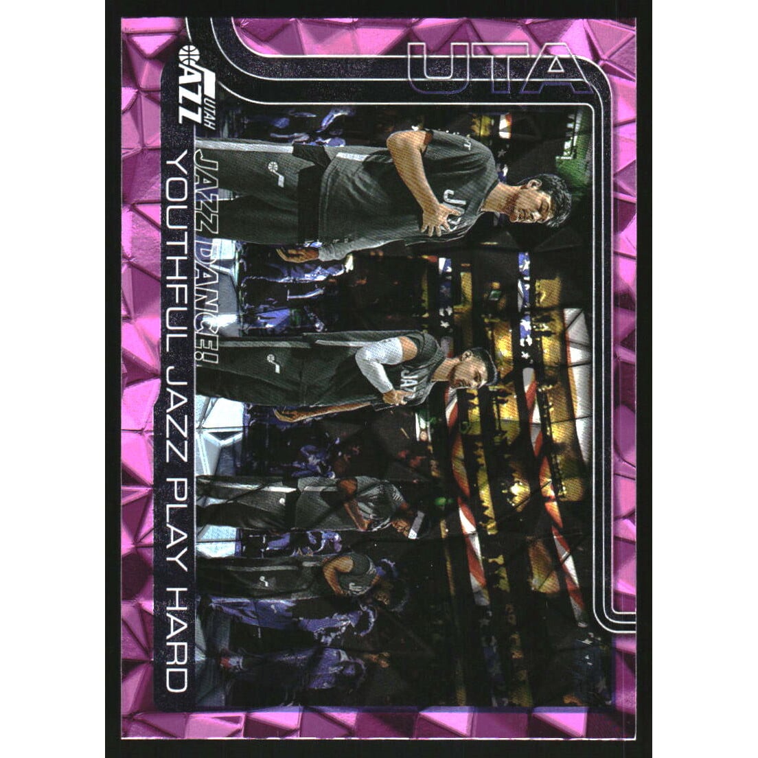 2025-26 Topps Diamante Pink #290 Jazz Dance!/Kyle Filipowski/Svi Mykhailiuk/Micah Potter/Brice Sensabaugh/Oscar Tshiebwe