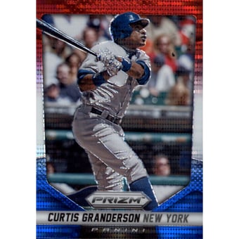 2014 Panini Prizm Prizms Red White and Blue Pulsar #108 Curtis Granderson