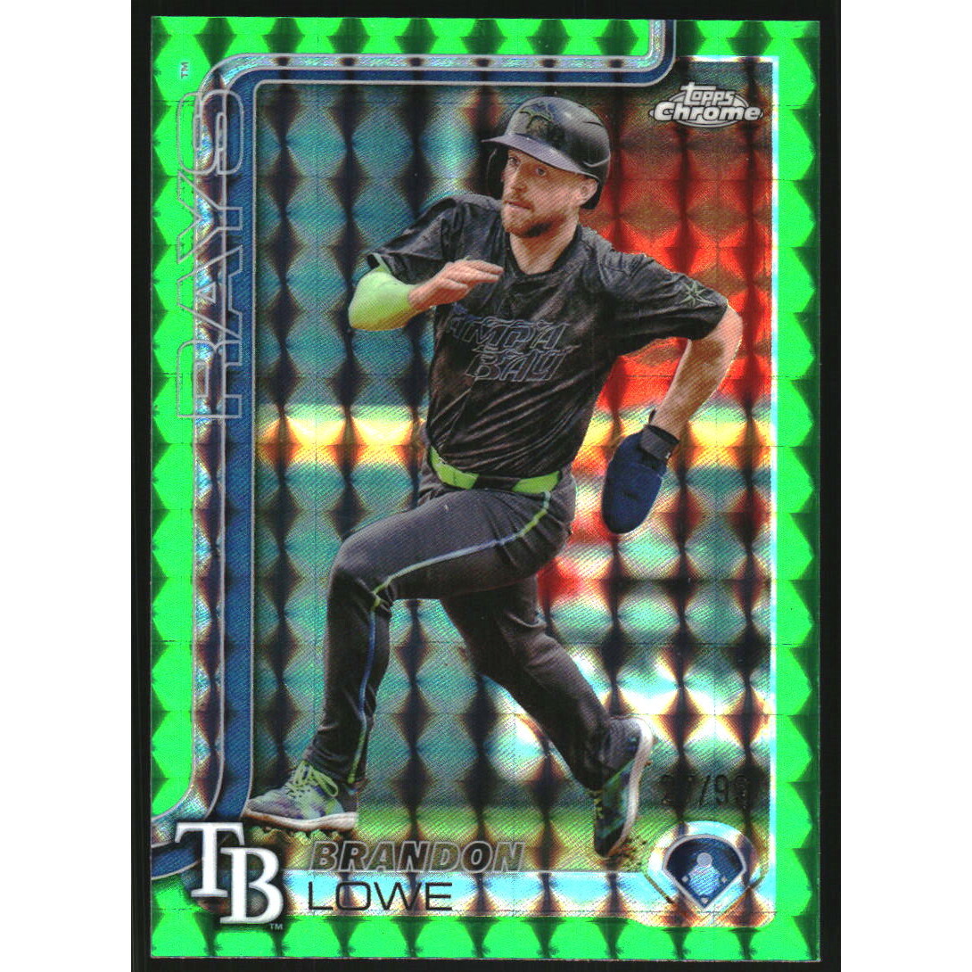 2025 Topps Chrome Green Geometric Refractors #113 Brandon Lowe 2025 Topps Chrome Green Geometric Refractors #113 Brandon Lowe