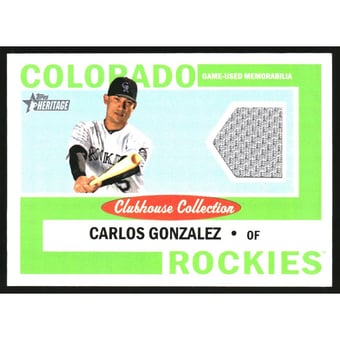 2013 Topps Heritage Clubhouse Collection Relics #CG Carlos Gonzalez