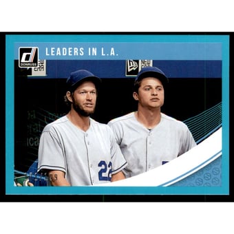 2018 Donruss Teal Border #220 Clayton Kershaw/Corey Seager