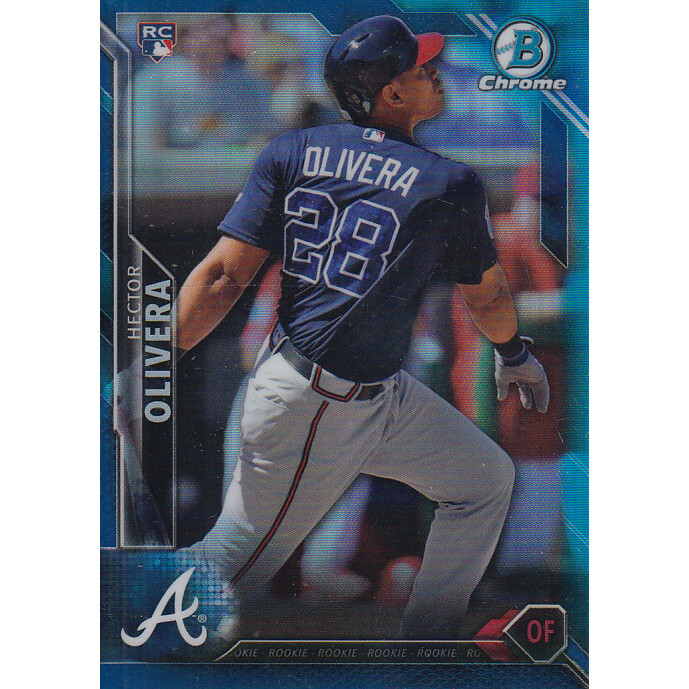 2016 Bowman Chrome Blue Refractors #92 Hector Olivera. rookie card picture