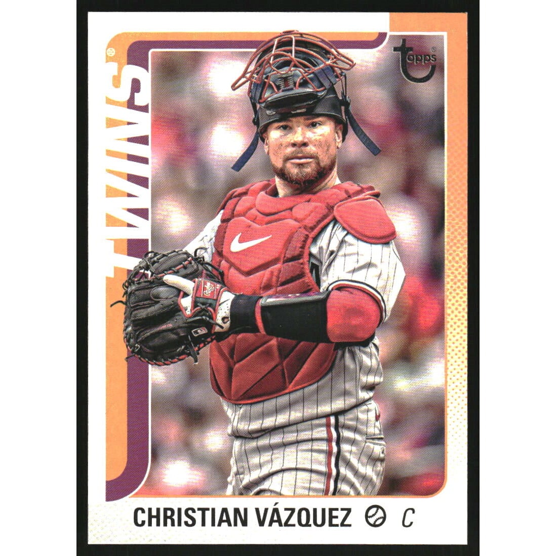 2025 Topps Update Vintage Stock #US7 Christian Vazquez. rookie card picture