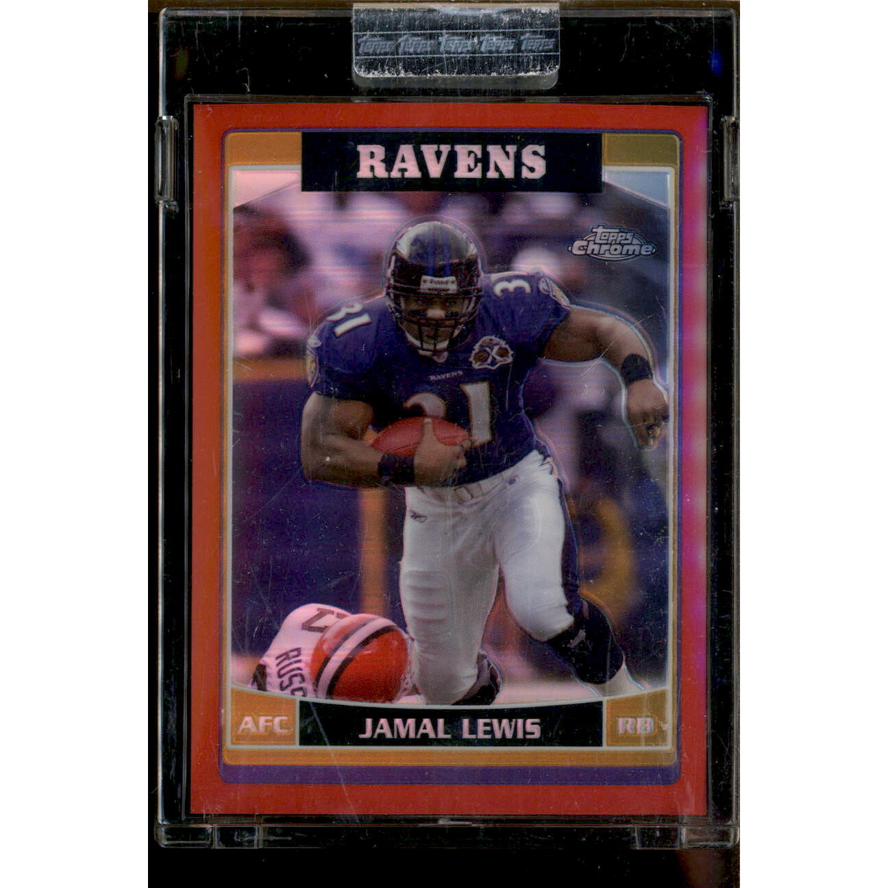 2006 Topps Chrome Red Refractors #161 Jamal Lewis. rookie card picture