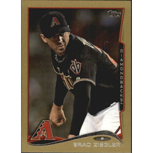 2014 Topps Mini Gold #556 Brad Ziegler. rookie card picture