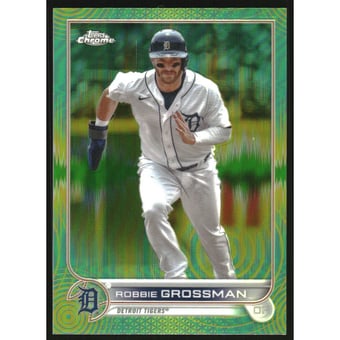 2022 Topps Chrome Sonic Green Yellow Sonic Refractors #169 Robbie Grossman