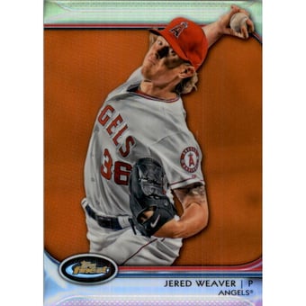 2012 Finest Orange Refractors #28 Jered Weaver
