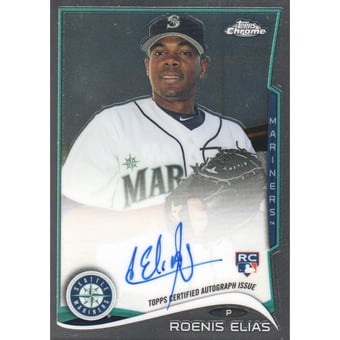 2014 Topps Chrome Rookie Autographs #RE Roenis Elias