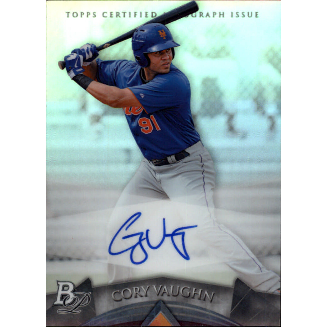 2014 Bowman Platinum Prospect Autographs #APCV Cory Vaughn. rookie card picture