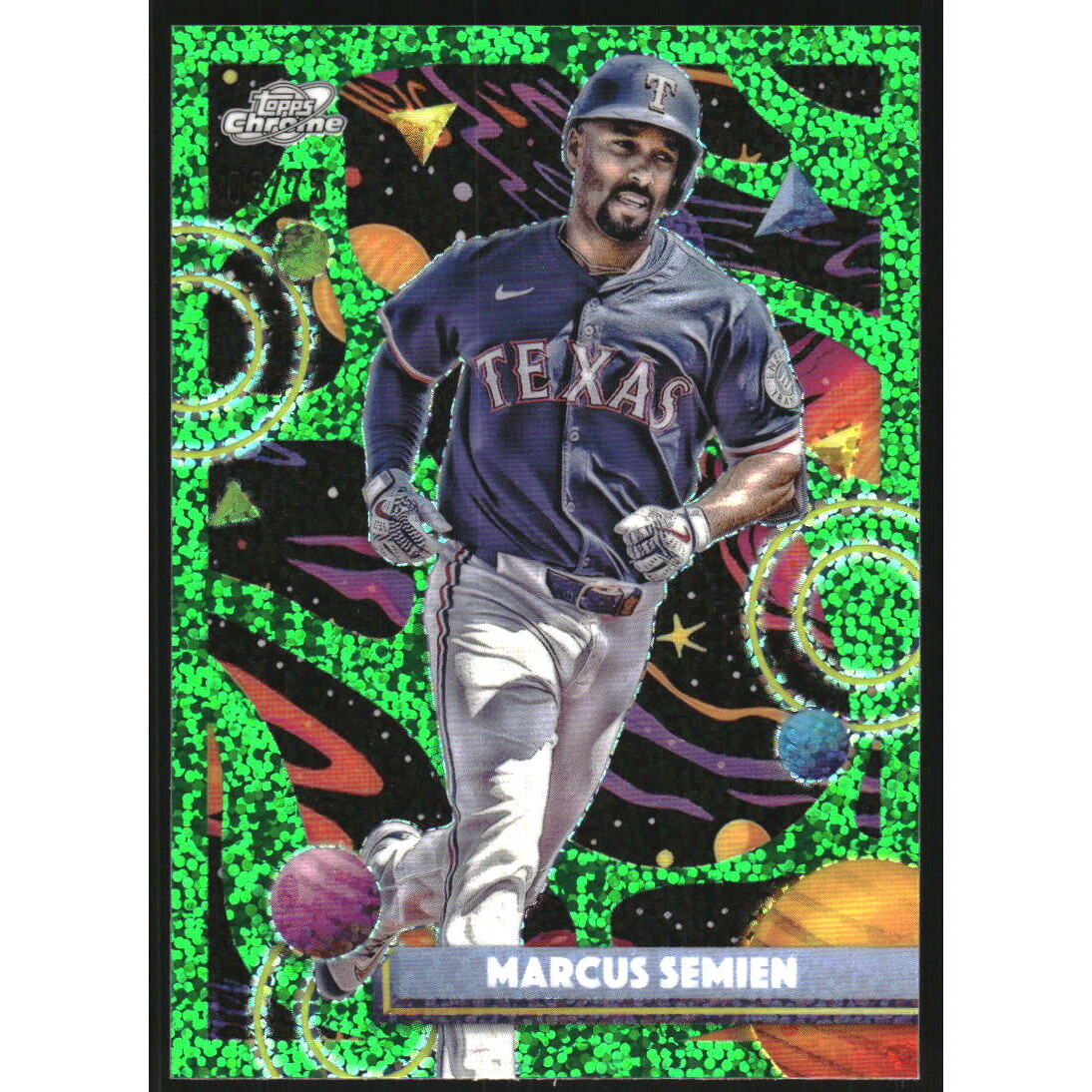 2025 Topps Cosmic Chrome Green Space Dust Refractors #70 Marcus Semien