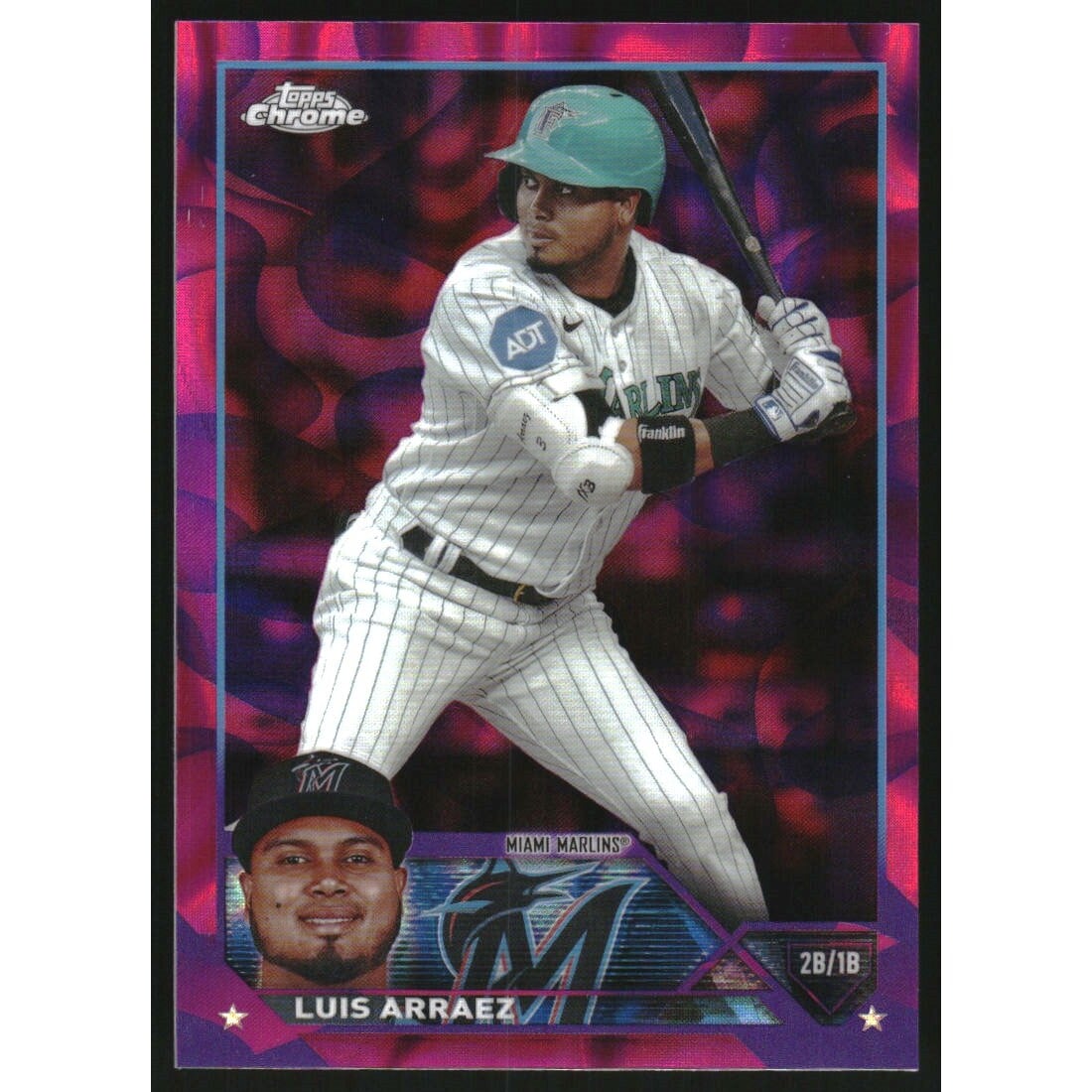 2023 Topps Chrome Update Magenta Purple Lava Lamp Refractors #USC159 Luis Arraez. rookie card picture