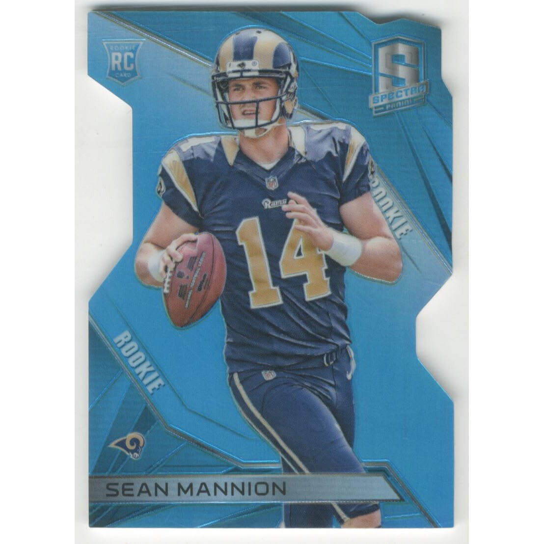 2015 Panini Spectra Neon Blue Die Cut #141 Sean Mannion