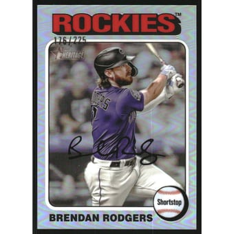 2024 Topps Heritage Chrome Silver Refractors #58 Brendan Rodgers HN/225