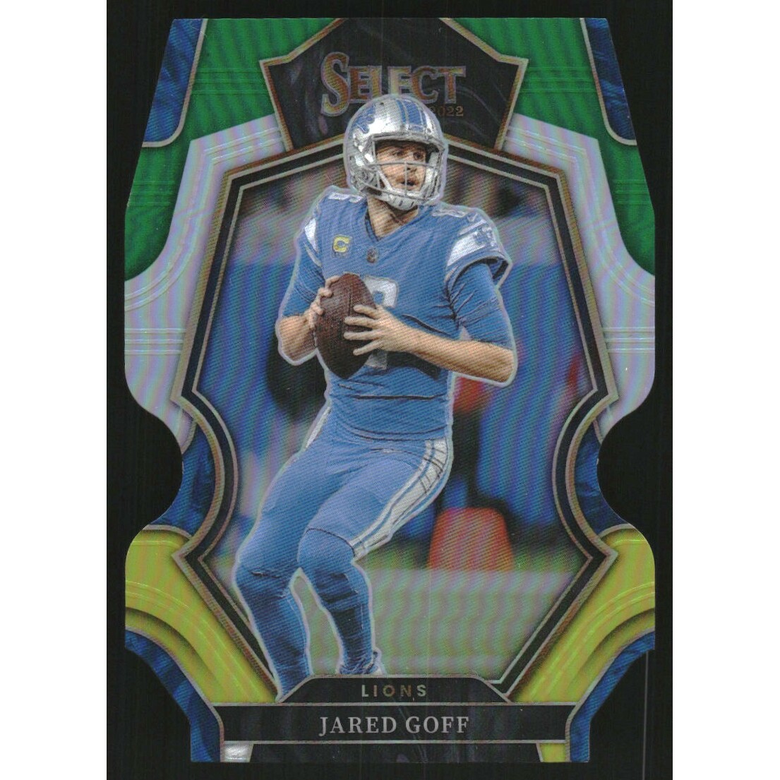 2022 Select Prizm Green and Yellow Die Cut #134 Jared Goff