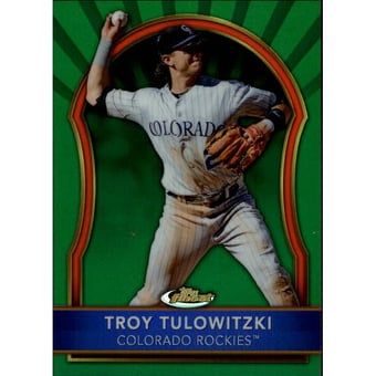 2011 Finest Green Refractors #15 Troy Tulowitzki